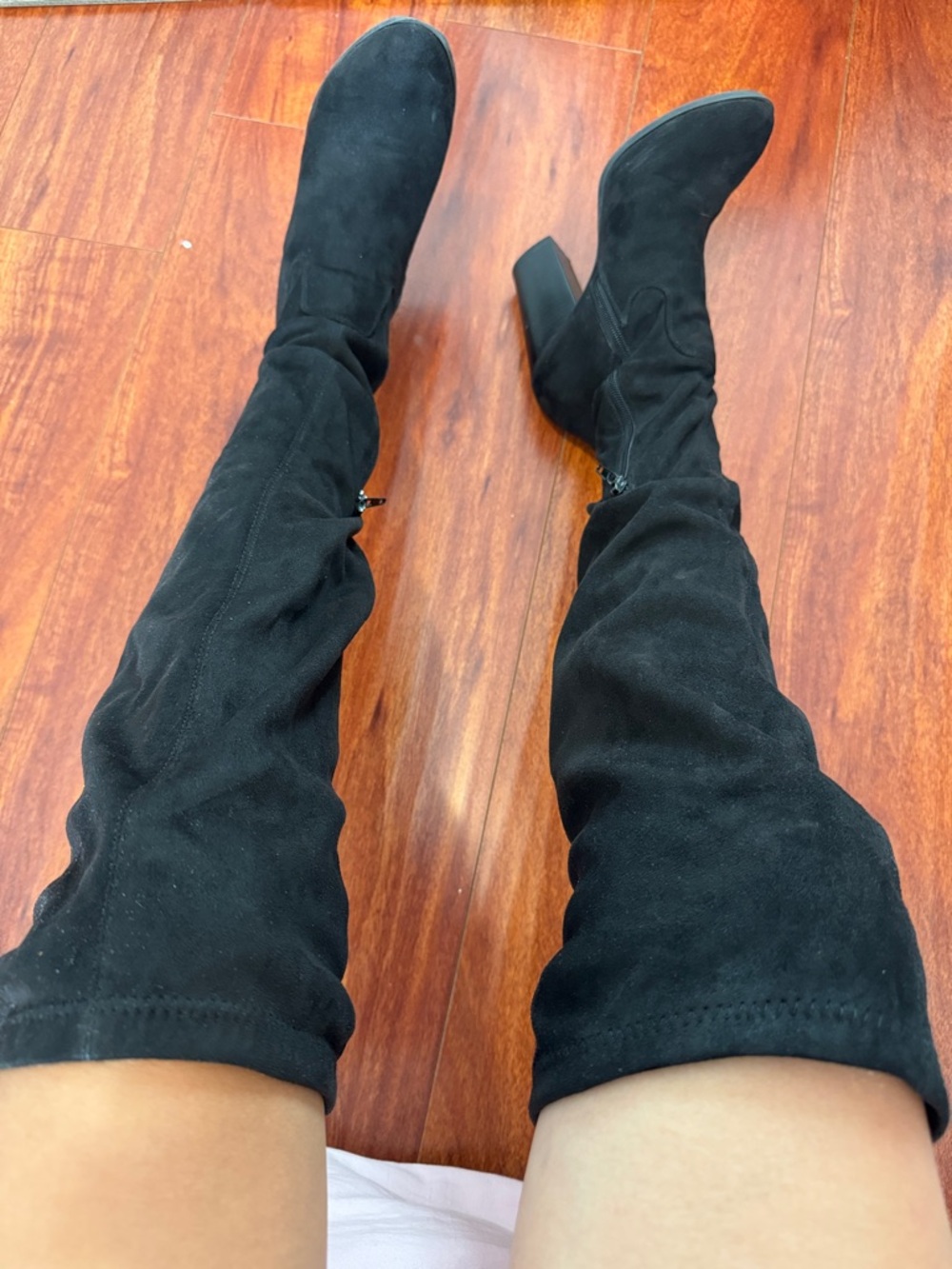 Black Over-the-Knee Suede Like Women’s Boots